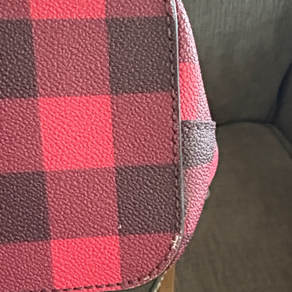 Dooney & Bourke Pink and Black Checkered Satchel - Picture 9 of 13
